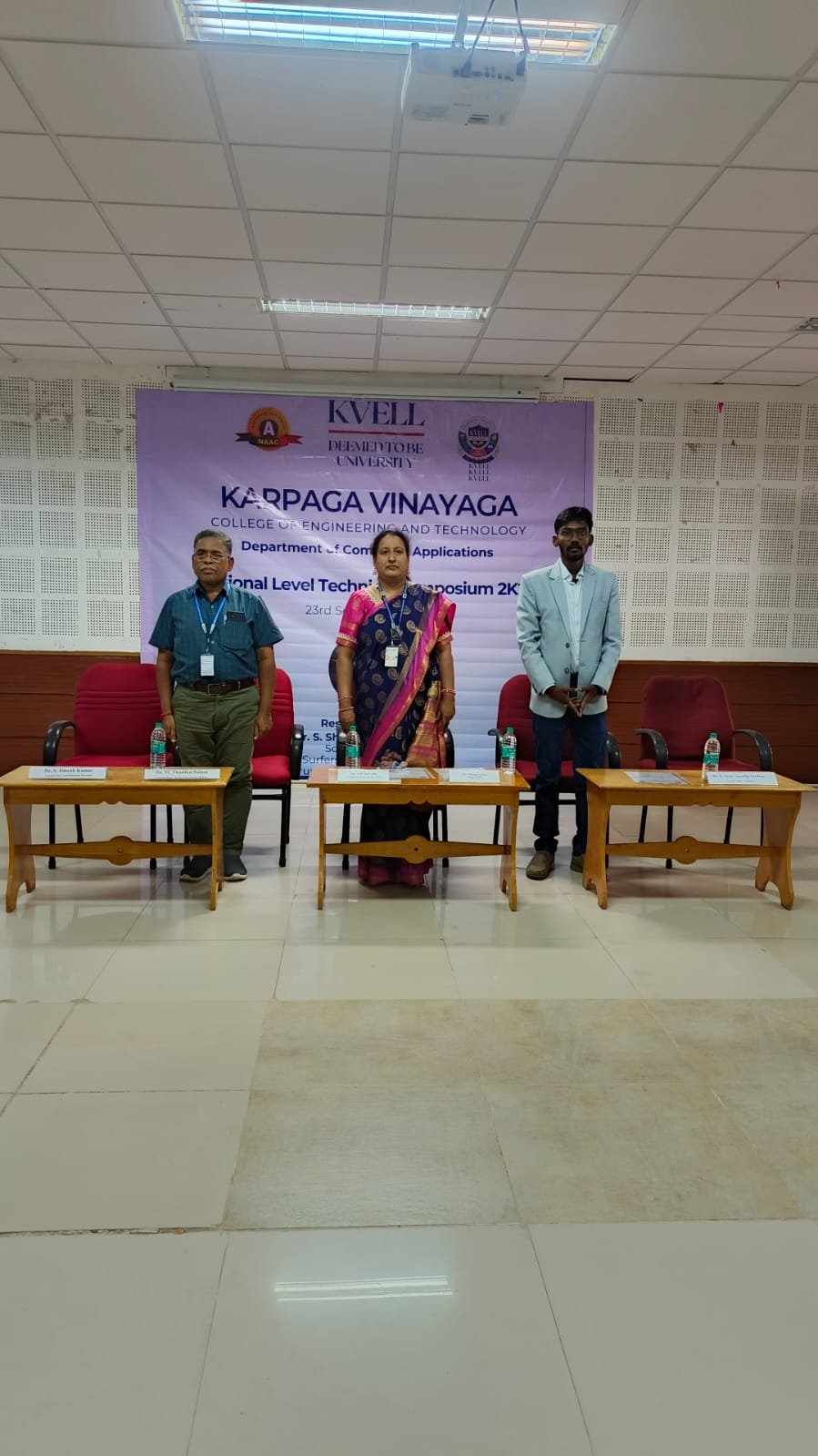 Chief guest addressing a student gathering